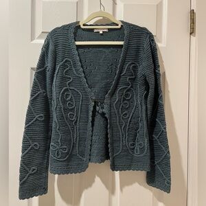 Forest green knitted vintage jacket